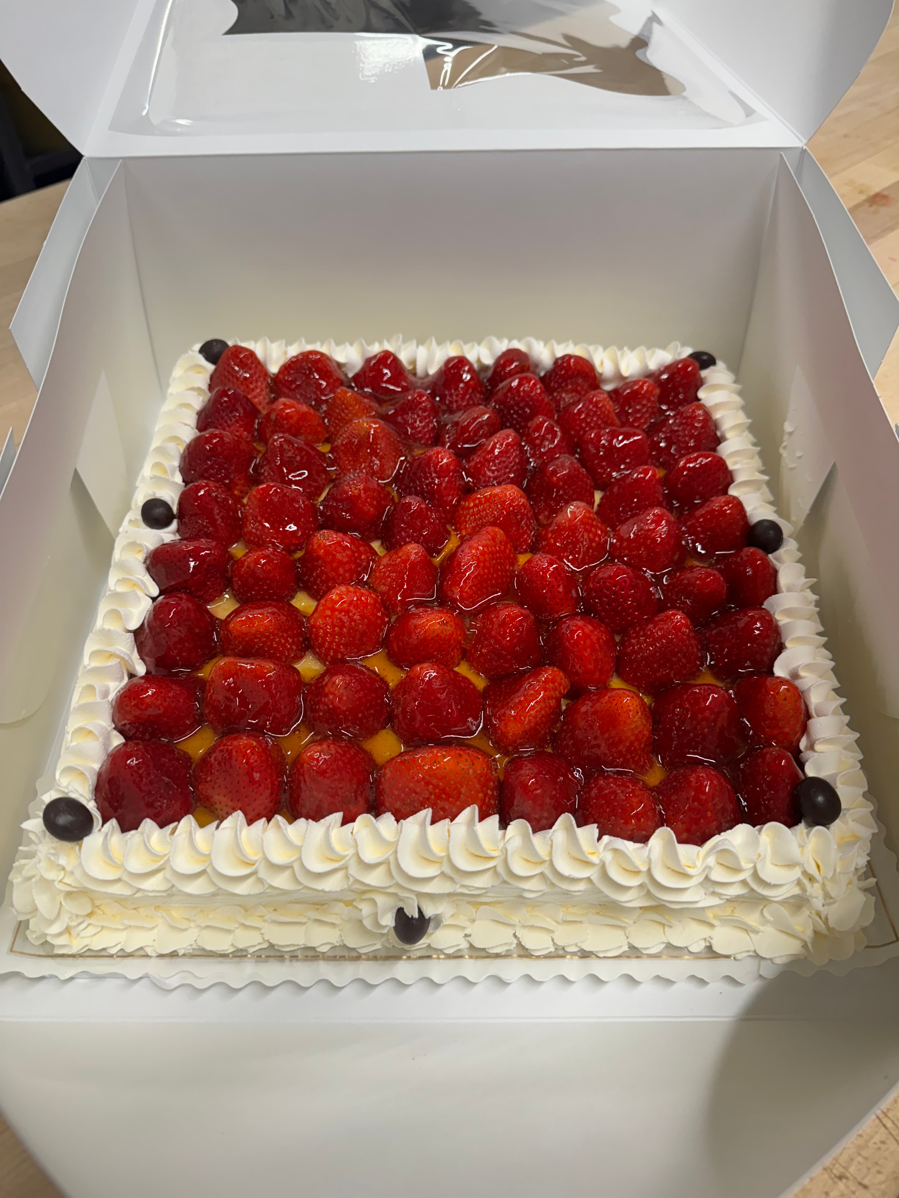 Strawberry sheet cake by The French Pastry Shop
